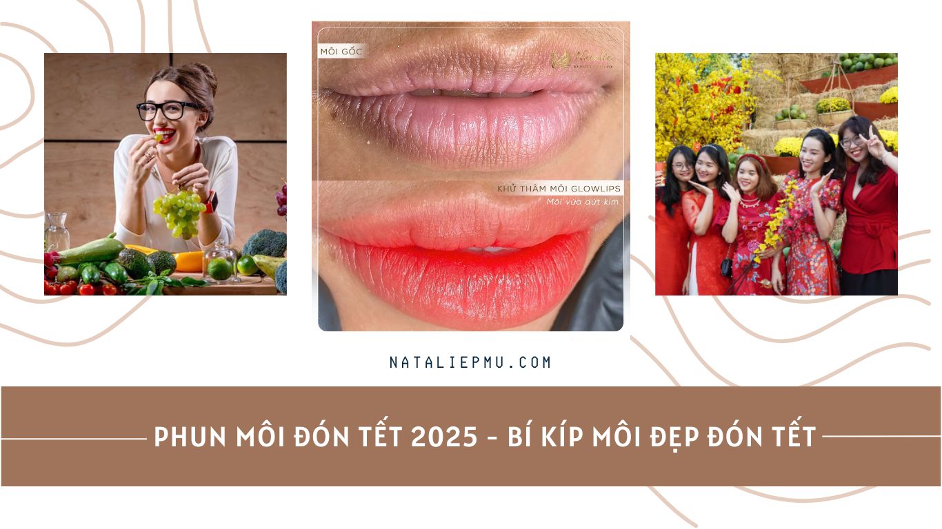 Phun Môi Đón Tết 2025 - 5 Bí Kíp Chăm Môi  Đẹp Đón Tết?